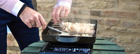 Mach dir warme Gedanken, winterliche Calamarispiesse vom Outdoorgrill!